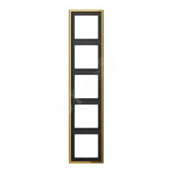 Рамка 5-я для горизонтальной/вертикальной установки  Серия- LS990  Материал- металл  Цвет- золото