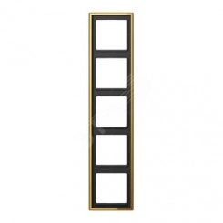 Рамка 5-я для горизонтальной/вертикальной установки  Серия- LS990  Материал- металл  Цвет- золото
