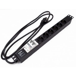 Блок розеток для 19'' шкафов, 6 розеток Schuko (16A)