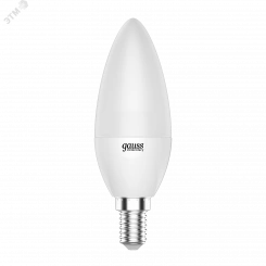 Лампа светодиодная LED 6 Вт 470 Лм 6500К холодная Е14 Свеча Elementary Gauss Лампа светодиодная LED 6 Вт 470 Лм 6500К холодная Е14 Свеча Elementary Gauss