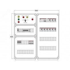 Щит управления электрообогревом DEVIBOX HR 9x1700 D850 (в комплекте с терморегулятором)