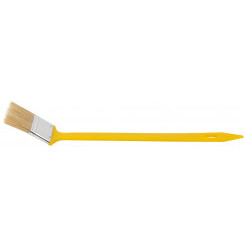 Кисть радиаторная, натуральная светлая щетина, желтая пластиковая ручка 2'' (50 мм)