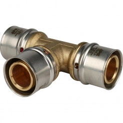 Тройник равнопроходный 32х32х32 для металлопластиковых труб прессовой Тройник равнопроходный 32х32х32 для металлопластиковых труб прессовой