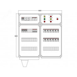 Щит управления электрообогревом DEVIBOX FHR 6x4400 D330 (в комплекте с терморегулятором и датчиком температуры)