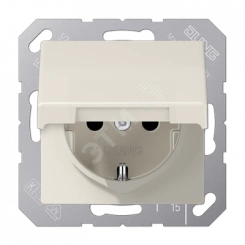 Розетка с откидной крышкой слоновая кость Розетка с откидной крышкой слоновая кость