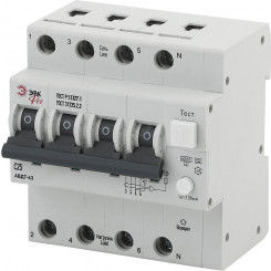 Автоматический выключатель дифференциального тока Pro NO-902-18 АВДТ 63 (А) C25 100mA 6кА 3P+ ЭРА