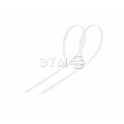 Хомут-стяжка кабельная нейлоновая 120x2,5 мм, белая, упаковка 100 шт