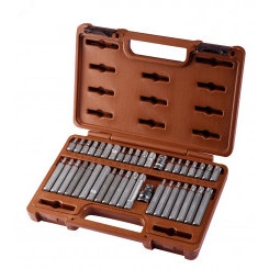 Набор вставок-бит и переходников 3/8'', 1/2''DR, 40 предметов Набор вставок-бит и переходников 3/8'', 1/2''DR, 40 предметов