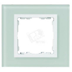 Рамка на 1 пост, S82N, натуральный - белый (стекло)