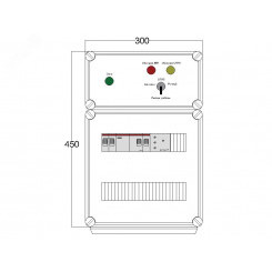 Щит управления электрообогревом DEVIBOX HR 1x4400 D316 (в комплекте с терморегулятором и датчиком температуры)