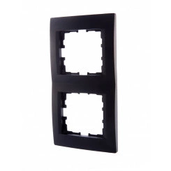 KARINA Рамка 2-ая вертикальная б/вст чёрный бархат (10шт/120шт)