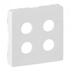 Valena LIFE Лицевая панель для аудиорозетки банан двойной Белая