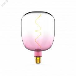 Лампа светодиодная LED 5 Вт 200 Лм 1800К теплая Е27 V140 pink-clear flexible Filament Gauss