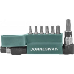 Комплект вставок-бит 1/4''DR T-TORX®, T10H-T40H, c Г-образным приводом, 8 предметов Комплект вставок-бит 1/4''DR T-TORX®, T10H-T40H, c Г-образным приводом, 8 предметов