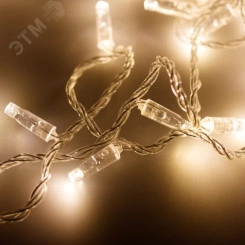 Гирлянда светодиодная декоративная ARD-STRING-CLASSIC-10000-CLEAR-100LED-FLASH WARM (230V, 7W) (ARDCL, IP65)