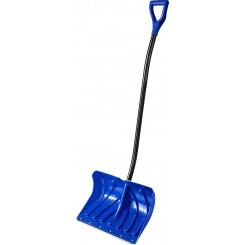 Снеговая лопата СИБИРЬ 500 мм пластиковая со стальной планкой эргономичный алюминиевый черенок V-ручка Снеговая лопата СИБИРЬ 500 мм пластиковая со стальной планкой эргономичный алюминиевый черенок V-ручка