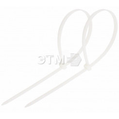 Хомут-стяжка кабельная нейлоновая 500x7,6 мм, белая, упаковка 100 шт
