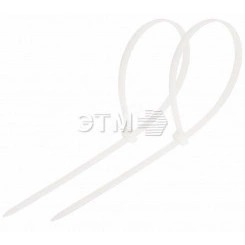 Хомут-стяжка кабельная нейлоновая 500x7,6 мм, белая, упаковка 100 шт