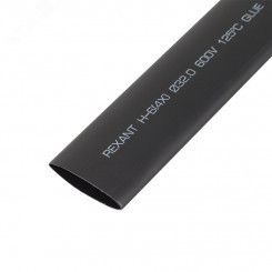 Термоусаживаемая трубка клеевая 32,0 8,0 мм, (4-1) черная, упаковка 5 шт. по 1 м