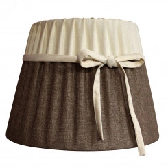 Абажур Черри лен коричнево-белый