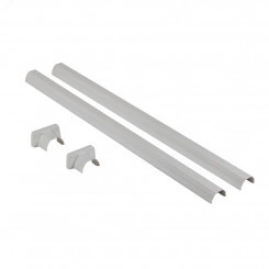 Декоративный комплект из пластика для телескопической стойки колонны, 1 или 2 секции, цвет алюминий