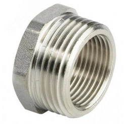 Футорка НВ 3/4'х1/2' никелированная Футорка НВ 3/4'х1/2' никелированная