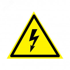 Наклейка знак ''Опасность поражения электротоком'' 85х85х85 мм 20шт