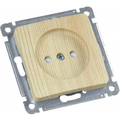 MASTER Розетка одноместная со шторками, скрытой установки, в рамку, сосна MASTER Розетка одноместная со шторками, скрытой установки, в рамку, сосна