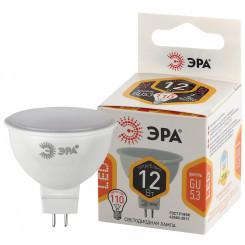 Лампа светодиодная LED MR16-12W-827-GU5.3 (диод, софит, 12Вт, тепл, GU5.3) ЭРА (10/100/4000) ЭРА