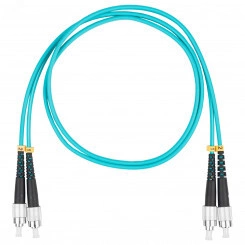 Шнур оптический коммутационный (патч-корд), FC-FC, дуплекс (duplex) OM3, нг(А)-HF, бирюзовый, 20 м