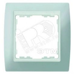 Рамка на 1 пост, S82, пастель серая - белый