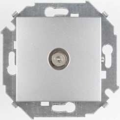 Розетка TV одиночная винтовой зажим алюминий