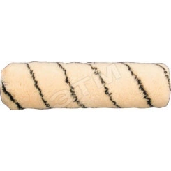 Ролик полиакриловый, бежевый с черной полоской, диаметр 40/61 мм, ворс 10.4 мм, 150 мм