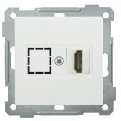РHDMI-0-Б Розетка HDMI BOLERO белая IEK