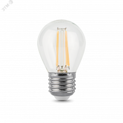 Лампа светодиодная LED 7 Вт 550 Лм 2700К теплая Е27 Шар шаг. диммирование Filament Gauss
