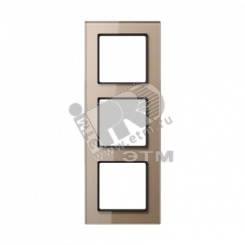 Рамка 3-я для горизонтальной/вертикальной установки  Серия- ACreation  Материал- стекло  Цвет- шампань