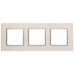 Рамка на 3 поста, металл, Эра Elegance, шампань+шамп, 14-5203-04