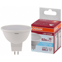 Лампа светодиодная LED 6,5Вт GU5.3 4000К 500лм 230V FR MR16 (замена 60Вт) OSRAM LS