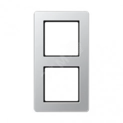 Рамка 2-я для горизонтальной/вертикальной установки  Серия- AFlow  Материал- термопласт. Цвет- алюминий