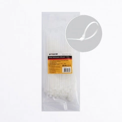 Хомут нейлоновый 2,5x150 мм, d пучка max 35 мм, нагрузка 8 кг, белый, (100шт в упак) Stekker