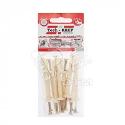 Дюбель-гвоздь 6х60 цилиндрический бортик, нейлон (12шт) Дюбель-гвоздь 6х60 цилиндрический бортик, нейлон (12шт)