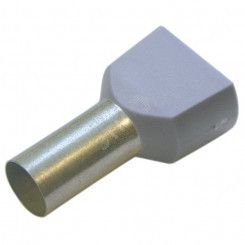 Гильза конечная для двух проводов 4/ 12 мм цвет серый (упак. 100 шт.)