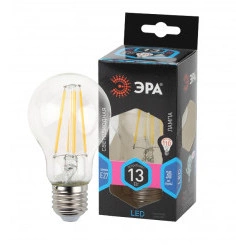 Лампа светодиодная F-LED A60-13W-840-E27  (филамент, груша, 13Вт, нейтр., Е27) (10/100/1500) ЭРА