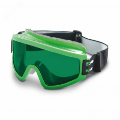 Очки защитные закрытые с прямой вентиляцией ЗП2 PANORAMA StrongGlass (3 PC) (панорамное защитное стекло с прямой вентиляцией, зеленого цвета,-20°C + 130°C)
