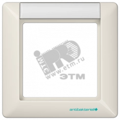 Рамка 1 пост с полем для надписи слоновая кость