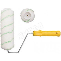 Валик полиакриловый, белый с зеленой полоской, диаметр 40/74 мм, ворс 16.8 мм, 230 мм