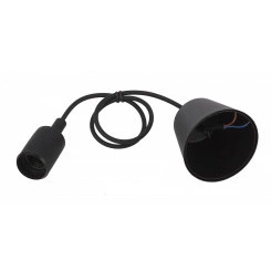 Патрон пластиковый Е27 с подвесом черный (60/720) ЭРА Патрон пластиковый Е27 с подвесом черный (60/720) ЭРА