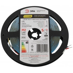 Лента светодиодная ЭРА LRCOB-352-8 12W/m 8mm 24V 2700K 3year белая 5 м Лента светодиодная ЭРА LRCOB-352-8 12W/m 8mm 24V 2700K 3year белая 5 м