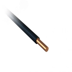 Провод установочный ПуВ 1х6 ТРТС черный однопроволочный