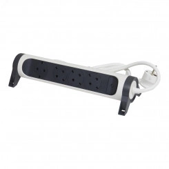 Удлинитель с поворотным основанием серии  Комфорт  4 x 2К+З с кабелем 3 м., цвет: бело-черный